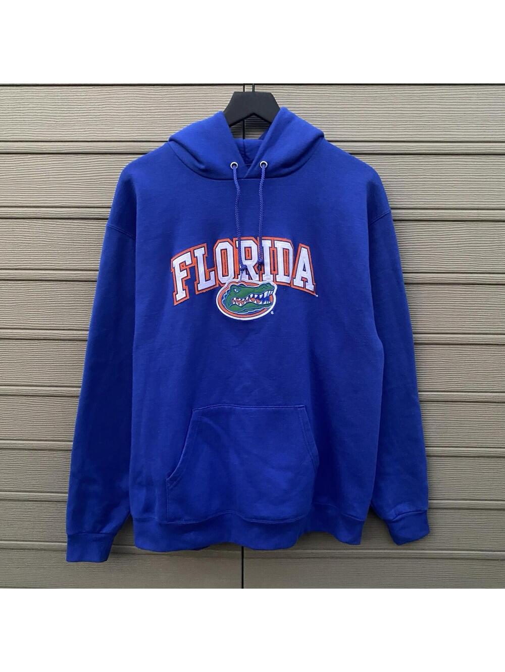 Florida Gators Champion Hoodie Men’s Size L Large Blue Pullover Logo Long Sleeve